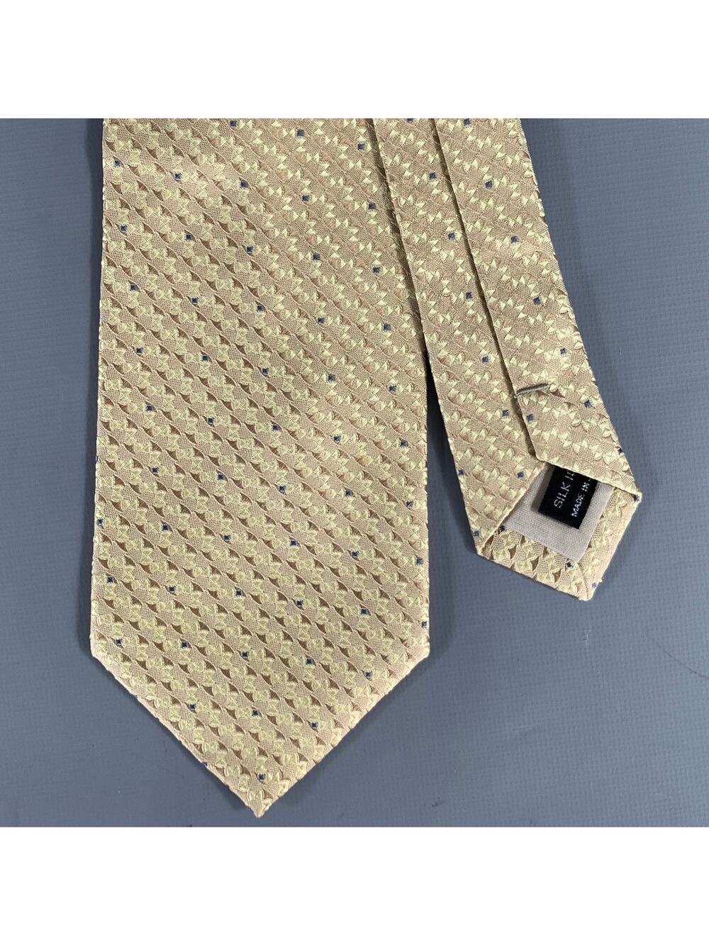 ISSEY MIYAKE Yellow Gold Geometric Silk Tie